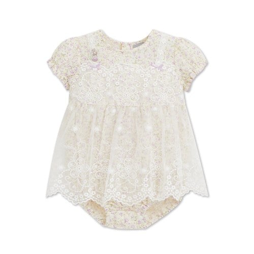 甜心比得蕾絲碎花短袖兔裝