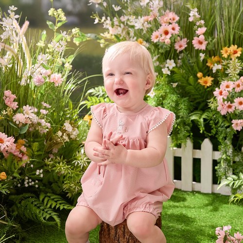 花語比得造型兔口袋短袖兔裝-附髮帶