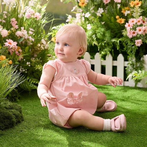 花語比得造型兔口袋短袖兔裝-附髮帶