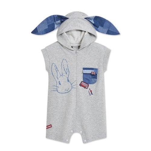 帥氣比得造型長兔耳連帽短袖兔裝