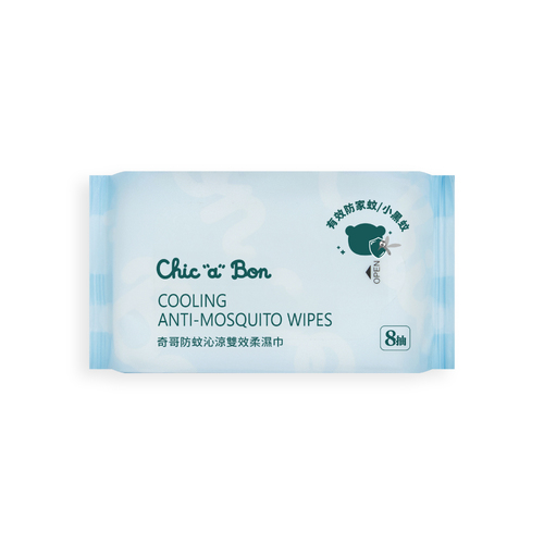 奇哥防蚊沁涼雙效柔濕巾-8抽
