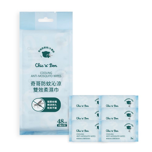 奇哥防蚊沁涼雙效柔濕巾-8抽(4入/組)