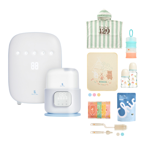 【哺育超值組】高效智能紫外線消毒鍋烘乾機+高效智能五合一溫奶消毒鍋