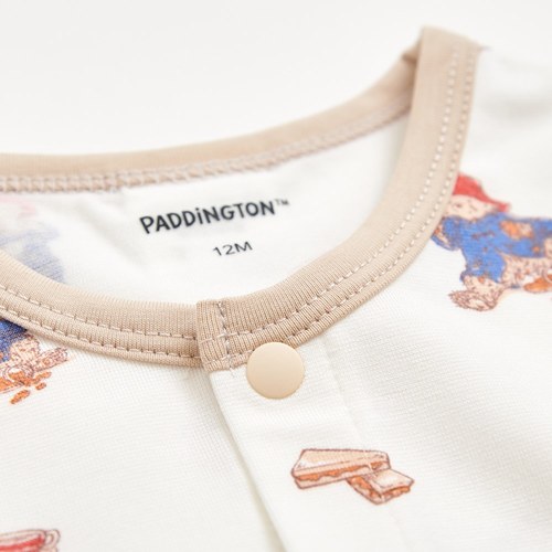 悠活柏靈頓短袖前開包屁衣 (冰紗布)