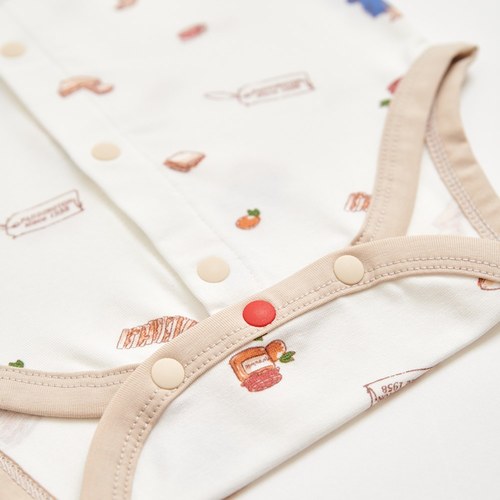 悠活柏靈頓短袖前開包屁衣 (冰紗布)