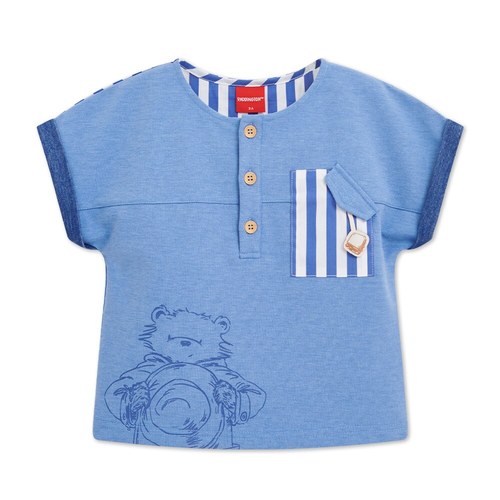 柏靈頓之旅拼接手繪風上衣