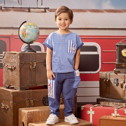 柏靈頓之旅不對稱口袋長褲 (吸濕排汗)