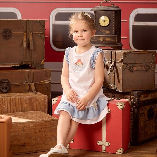 柏靈頓之旅花邊層次洋裝