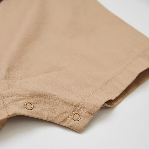 柏靈頓之旅牛角扣翻領短袖兔裝