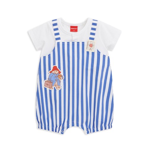 柏靈頓之旅條紋刺繡假兩件兔裝 (吸濕排汗+抗UV)