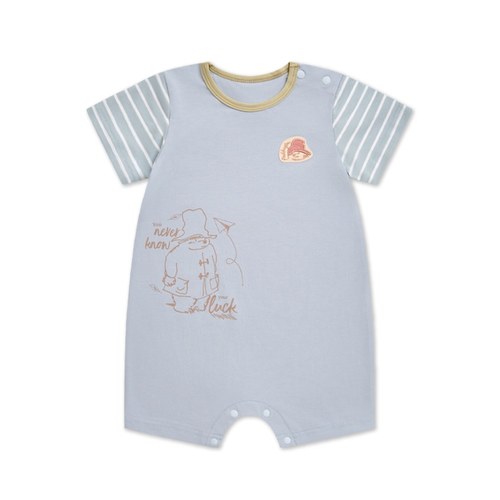 柏靈頓休閒短袖側開兔裝(針織布)