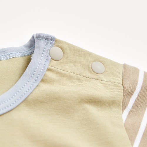 柏靈頓休閒短袖側開兔裝(針織布)