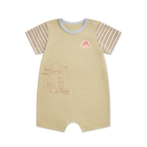 柏靈頓休閒短袖側開兔裝(針織布)