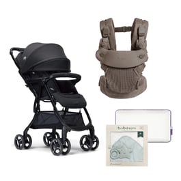 【萬元組合】savvy™ air 四合一嬰兒揹帶+fluri™ drift 橫輕巧x磁吸扣手推車