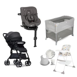 【萬元組合】i-Pivot™ 360 0-4歲旋轉型汽座+fluri™ drift 橫輕巧x磁吸扣手推車+kubbie™ sleep 多功能床邊嬰兒床