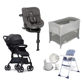 【萬元組合】i-Pivot™ 360 0-4歲旋轉型汽座+fluri™ drift 橫輕巧x磁吸扣手推車+kubbie™ sleep 多功能床邊嬰兒床