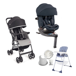 【萬元組合】i-Spin Grow™ FX 0-7歲旋轉型汽座+Fluri™ 輕便手推車