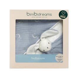 竹纖維連帽浴巾+兔子安撫巾禮盒 100x100cm