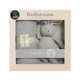 針織萬用毯+針織小兔子禮盒 75x90cm