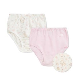 萌兔廚房天絲女童三角褲-2入 (鋅纖維布+銀離子抗菌內襠)