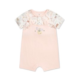 小熊牧場短袖兔裝 (天絲洞感緹花布)