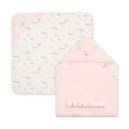 小熊牧場舖棉包巾 80x80cm (彈性布)