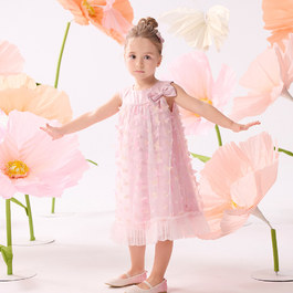 花蝶熊立體蝴蝶紗網洋裝