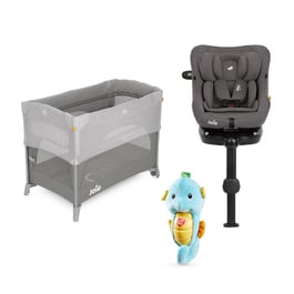 i-Pivot™ 360 0-4歲旋轉型汽座+kubbie™ sleep 多功能床邊嬰兒床+安撫小海馬