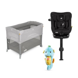 i-Pivot™ 360 0-4歲旋轉型汽座+kubbie™ sleep 多功能床邊嬰兒床+安撫小海馬