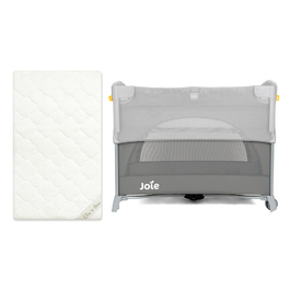 【新世代親子同寢組】Joie kubbie sleep 嬰兒床+空氣水洗床墊(床邊床)52×89×3cm