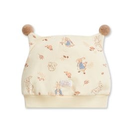 秋天童話嬰兒帽 (遠紅外線柔暖布+天絲棉)