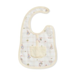 格紋比得奶嘴圍兜