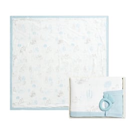 比得兔天絲泡泡紗雙面被安撫禮盒 100x100cm (被子+固齒器)