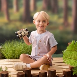 清新比得假兩件排扣上衣