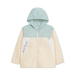 清新比得雙色拼接連帽外套