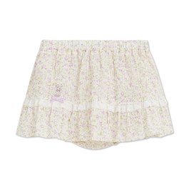 甜心比得紫碎花層次褲裙