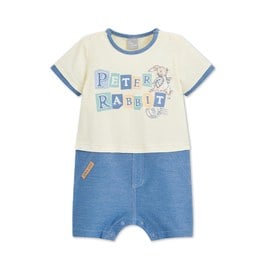 清新比得色塊字母假兩件兔裝 (吸濕排汗)