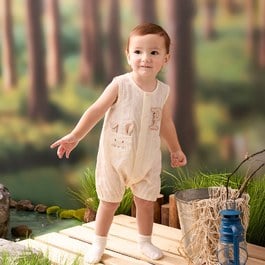 可愛比得造型兔耳口袋背心兔裝