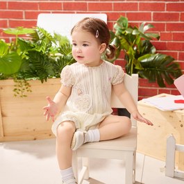 甜心比得紫碎花短袖兔裝