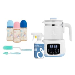 【調乳效率組】智能恆溫調乳器+鳳梨酵素奶瓶蔬果清潔噴霧