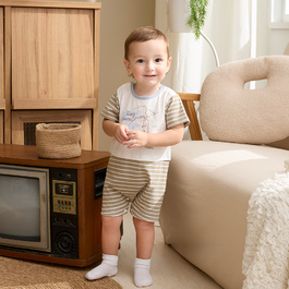 柏靈頓休閒短袖兔裝 (新澳代爾食毛布+澳爾棉布)