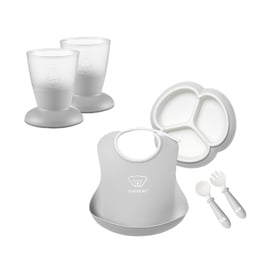 BabyBjörn 分隔餐盤餐具組+防滑杯2入