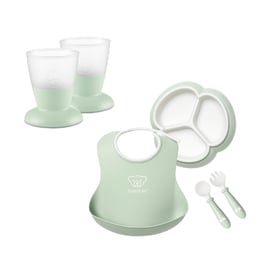 BabyBjörn 分隔餐盤餐具組+防滑杯2入