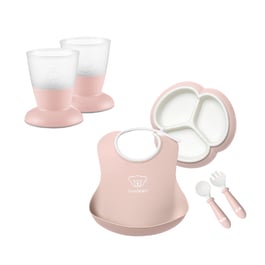 BabyBjörn 分隔餐盤餐具組+防滑杯2入