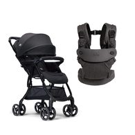 【萬元組合】savvy™ air 四合一嬰兒揹帶+fluri™ drift 橫輕巧x磁吸扣手推車