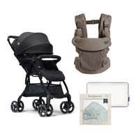 【萬元組合】savvy™ air 四合一嬰兒揹帶+fluri™ drift 橫輕巧x磁吸扣手推車