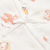動物小夥伴紗布兔裝/包屁衣7件組禮盒 3-6個月 (肚衣蝴蝶兔裝+手帕x3+澡巾x2+手搖鈴)
