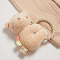 有機棉小熊妙妙裝/連身衣3件組禮盒 (妙妙裝+帽子+手搖鈴)