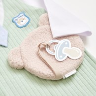 Chic a Bon 綠意小熊紳士兔裝禮盒/連身衣3件組禮盒 (兔裝+安撫巾+襪子)