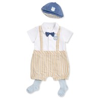 Chic a Bon 小熊紳士褐色吊帶兔裝禮盒/連身衣3件組禮盒 (兔裝+帽子+襪子)